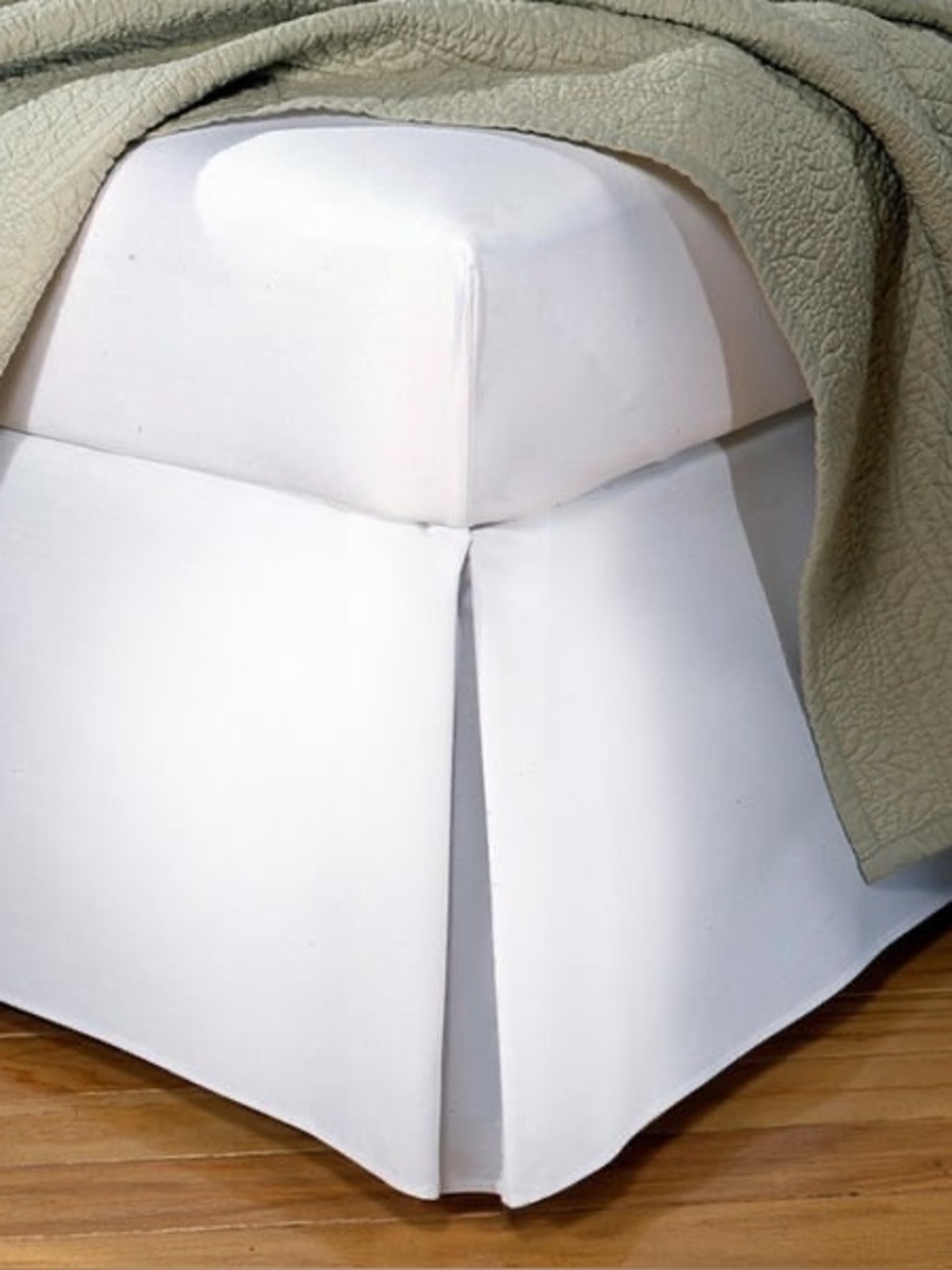 Levinsohn Queen Bed Skirt White Solid 14in Drop Microfiber Machine Washable